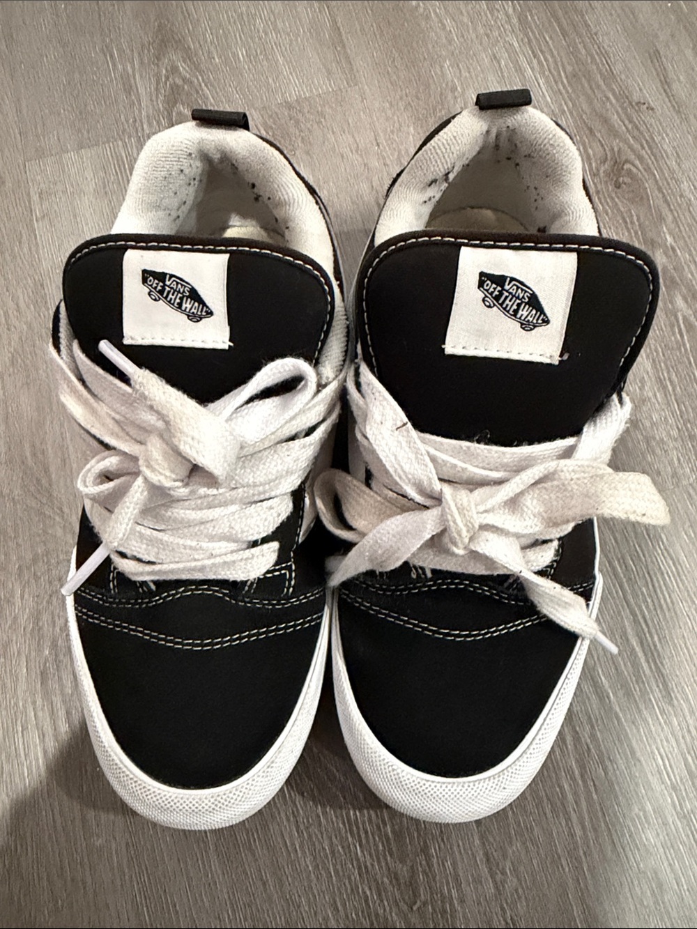 Vans Kids Black and White High-Top Skate Sneakers